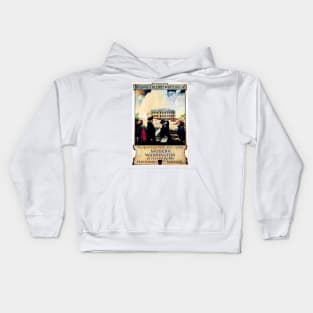 White House Modern Washington is Served by Pennsylvania Railroad Vintage Rail Wall Art Kids Hoodie